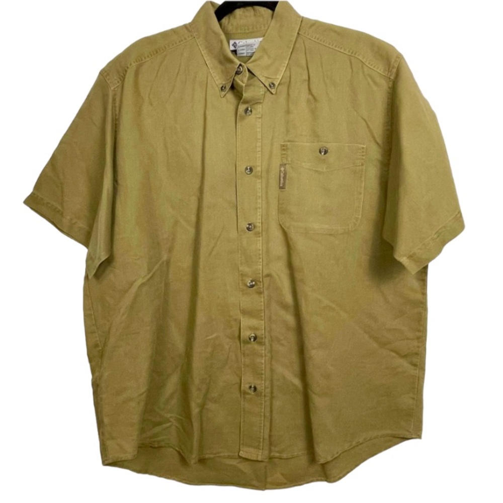 Columbia Men’s Green Button Down Shirt, Size Large